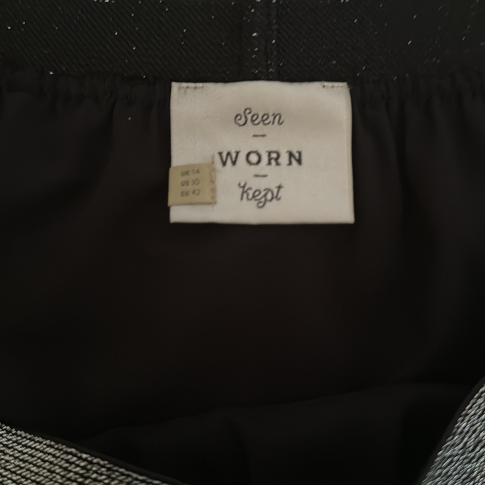 Anthropologie Seen WORN Kept Emerald Green Pleated Metallic Midi Skirt - Picture 5 of 5